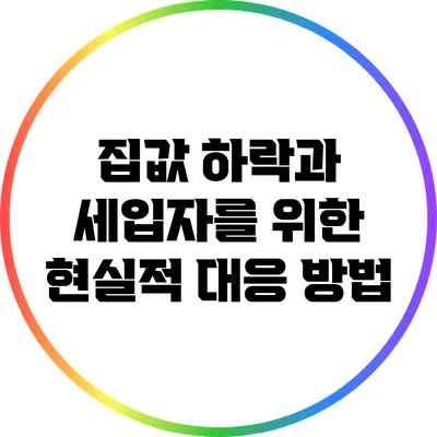 집값 하락과 세입자를 위한 현실적 대응 방법