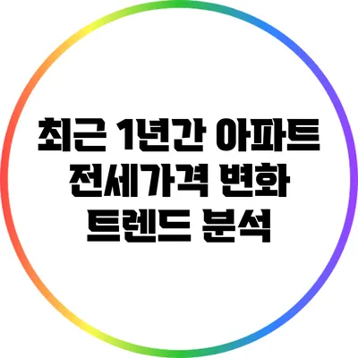 최근 1년간 아파트 전세가격 변화 트렌드 분석
