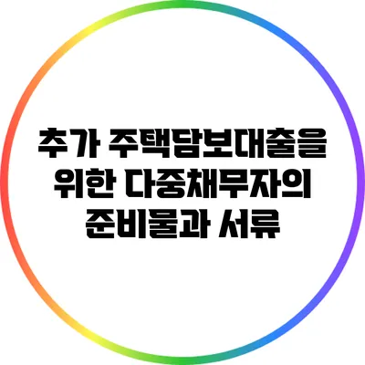 추가 주택담보대출을 위한 다중채무자의 준비물과 서류