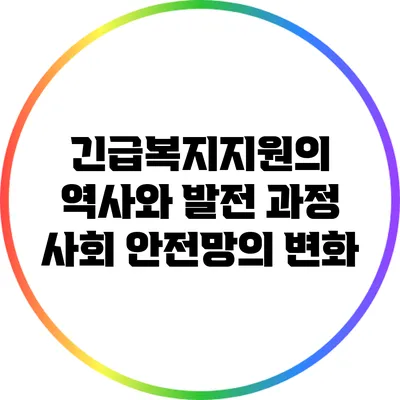 긴급복지지원의 역사와 발전 과정: 사회 안전망의 변화
