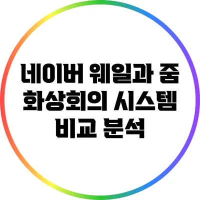 네이버 웨일과 줌: 화상회의 시스템 비교 분석