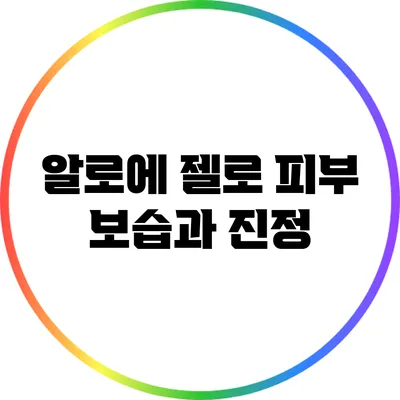 알로에 젤로 피부 보습과 진정